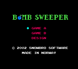 Bomb Sweeper Title Screen